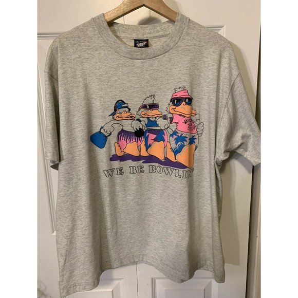 Vintage We Be‎ Bowlin T Shirt Mens Sz XXL Ducks Watch Your Step  Screen S… - Picture 6 of 7